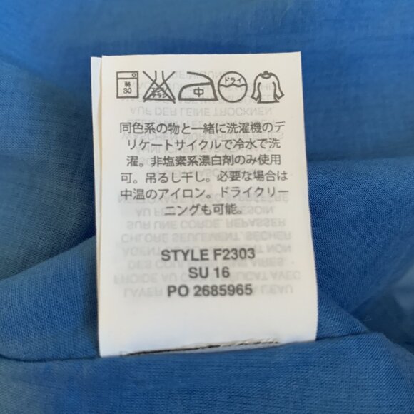 J.Crew Blue Cotton Poplin Wrap Dress Size 0 - Picture 8 of 10